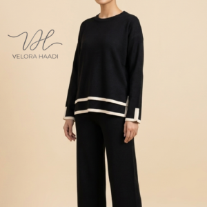 Premium Knit Lounge Co-Ord Set with Contrast Trim