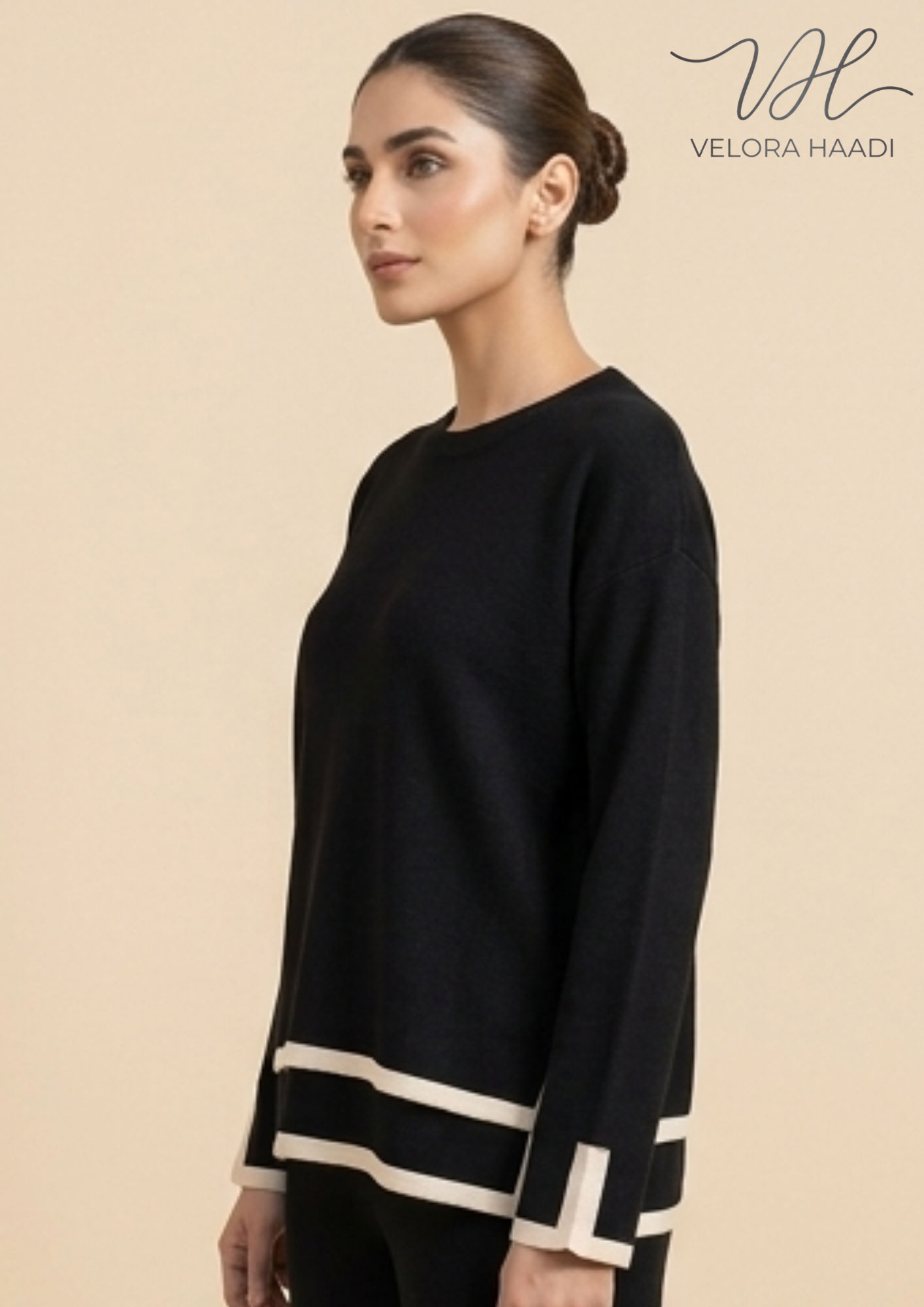 Premium Knit Lounge Co-Ord Set with Contrast Trim - Image 2