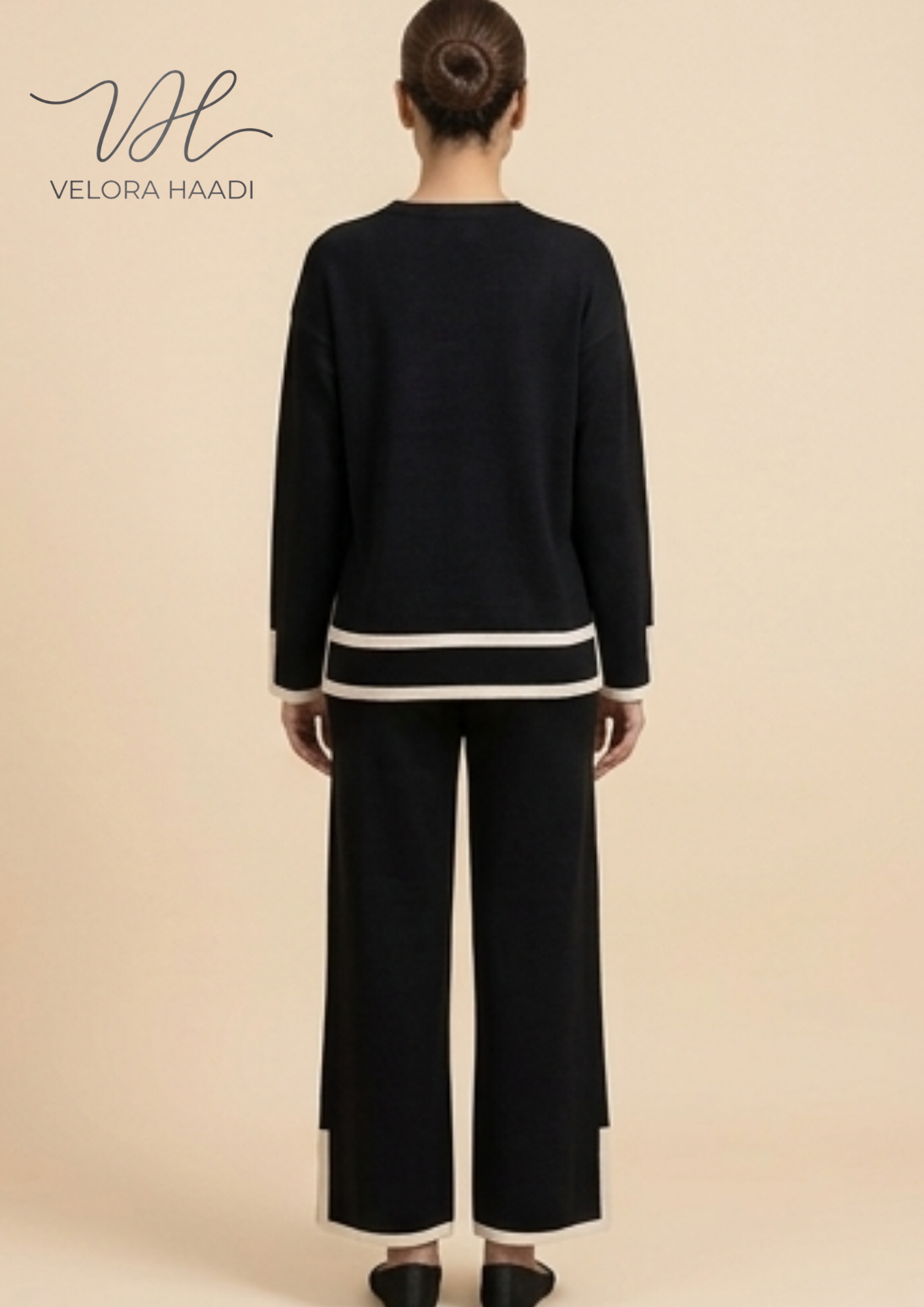 Premium Knit Lounge Co-Ord Set with Contrast Trim - Image 4