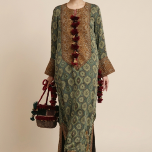 Olive Sage Tassel-Detailed Kurta