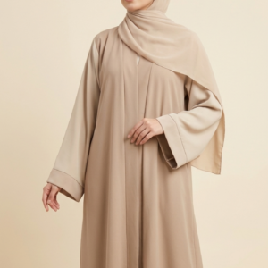 Sand Beige Flowing Essential Abaya