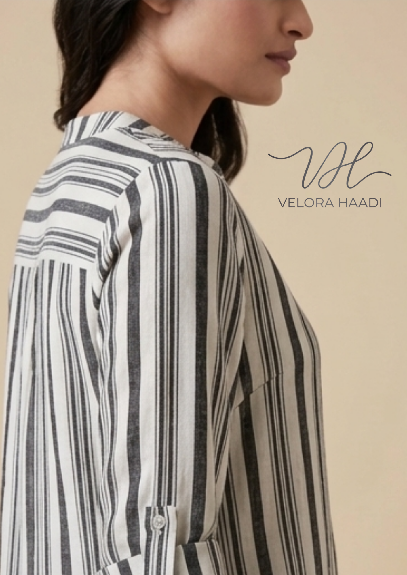 Premium Linen Striped PJ Set - Image 3