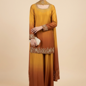 Amber Ombré Silk Formal Suit