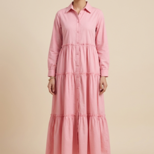 Soft Pink Tiered Maxi Dress