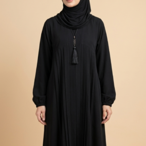 Classic Black Pleated Abaya