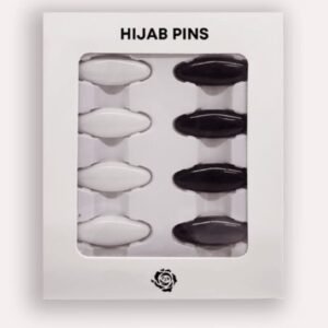 Premium No-Snag Hijab Clips – 8-Piece Monochrome Essential Set