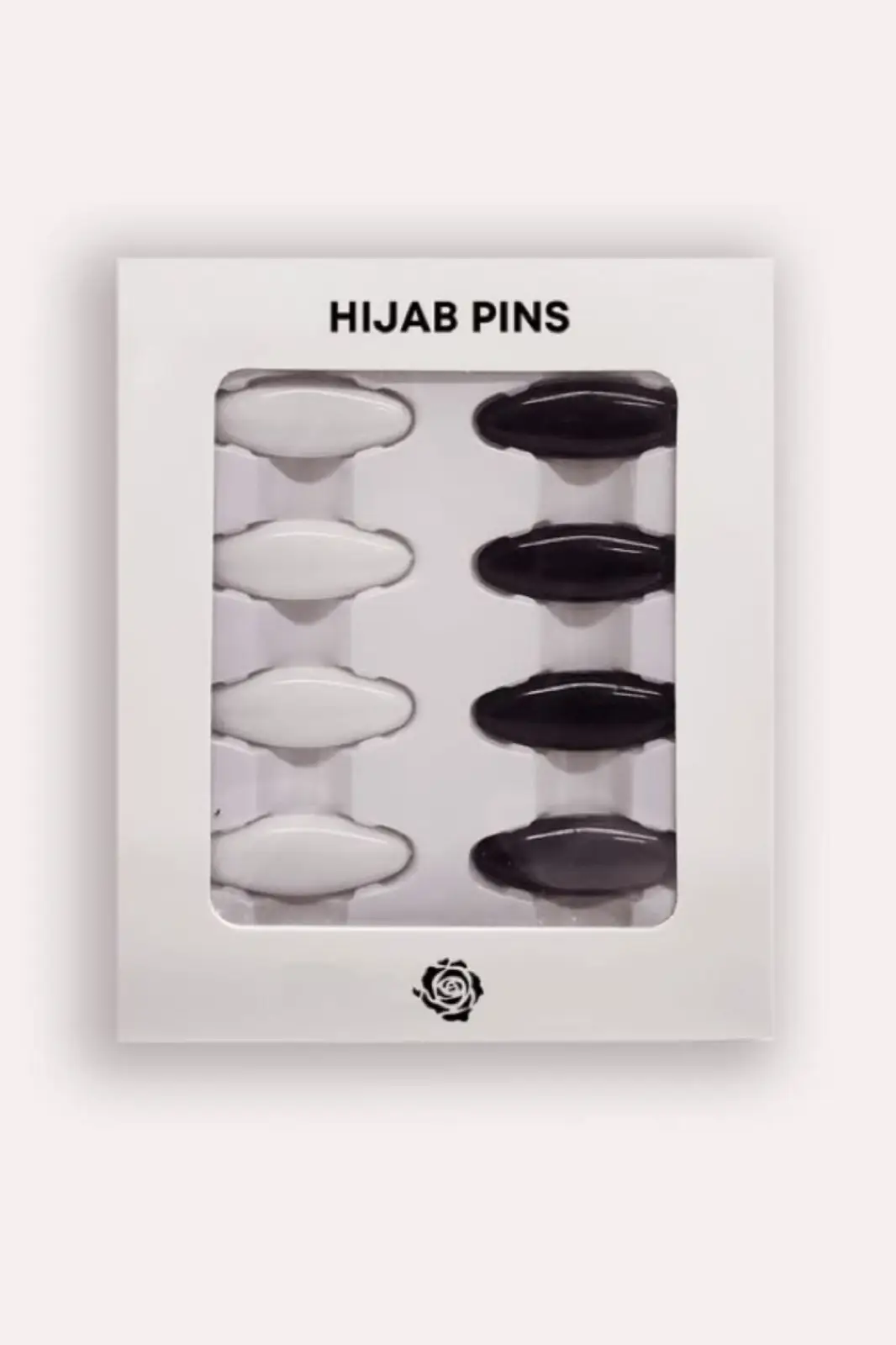 Premium No-Snag Hijab Clips – 8-Piece Monochrome Essential Set