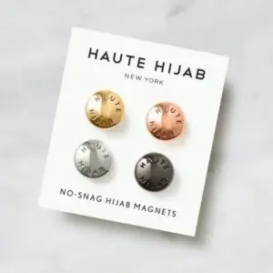 Hijab Premium No-Snag Magnetic Hijab Pins – 4-Pair Luxury Metallic Pack