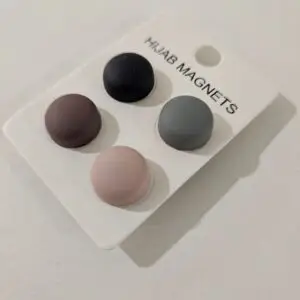 Matte Magnetic Hijab Pins – 4-Pair Earth Tone No-Snag Essentials Set